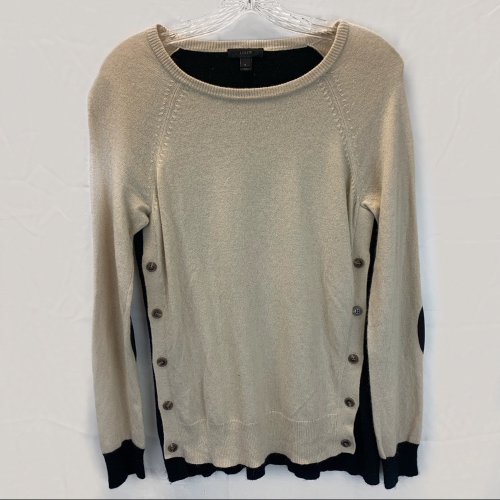 J Crew Elbow Patch Color Block Sweater Size Sm - image 2